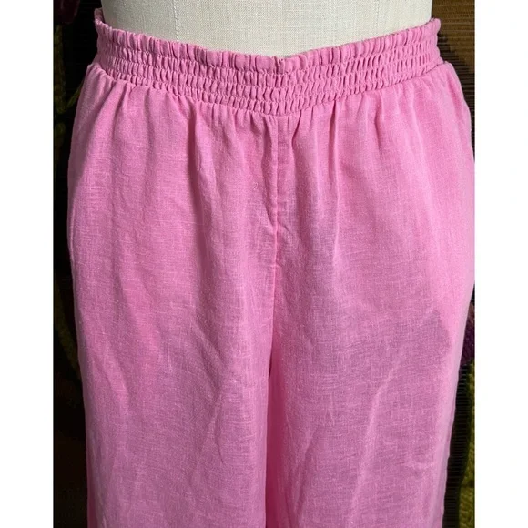 Anthropologie Smocked Linen Pants M - Picture 10 of 12